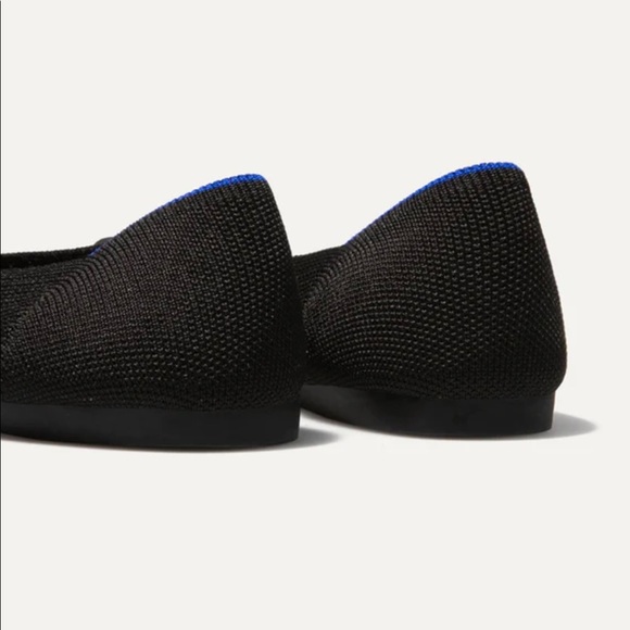 Rothy's Black Honeycomb Point Toe Flat Women's Size 10 - Picture 5 of 7